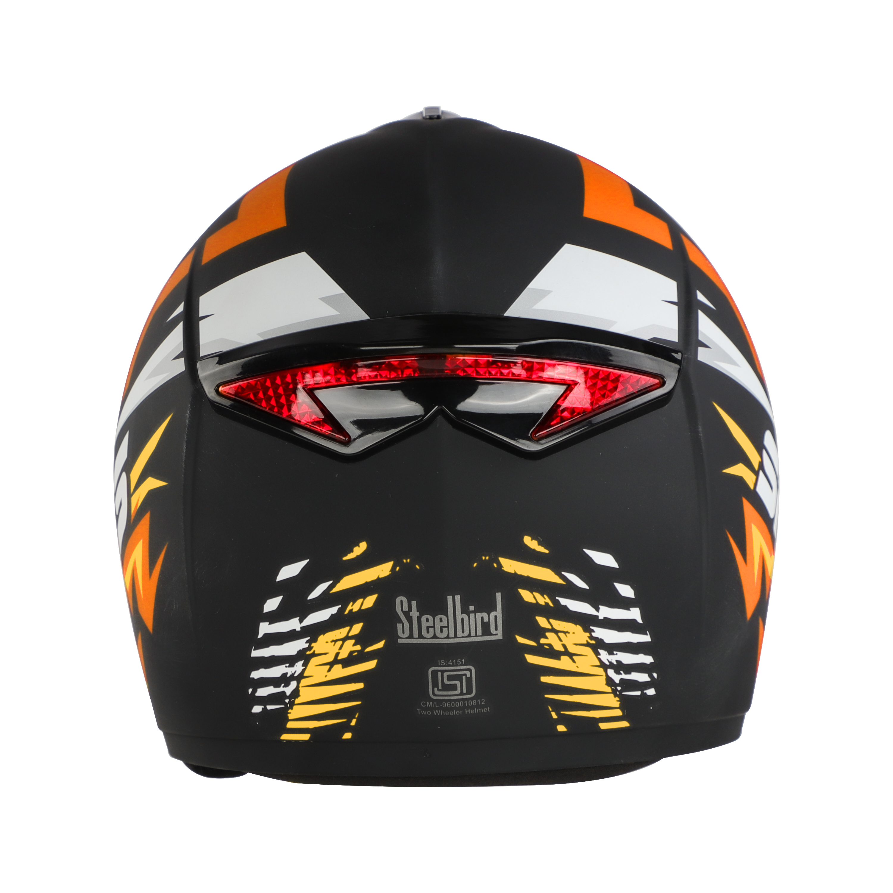 SBH-34 Sports Reflective Glossy Black With Orange 